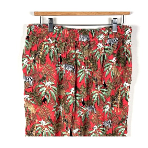 Jane & Delancey Pants XL‎ High Rise Wide Leg Jungle Tropical Flowy Resort NEW - Picture 7 of 10